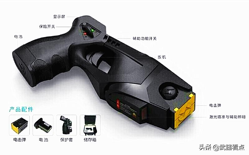 1/5国产"虎鲨"智能脉冲远距离电击枪,该枪由中国深圳民盾安全技术开发
